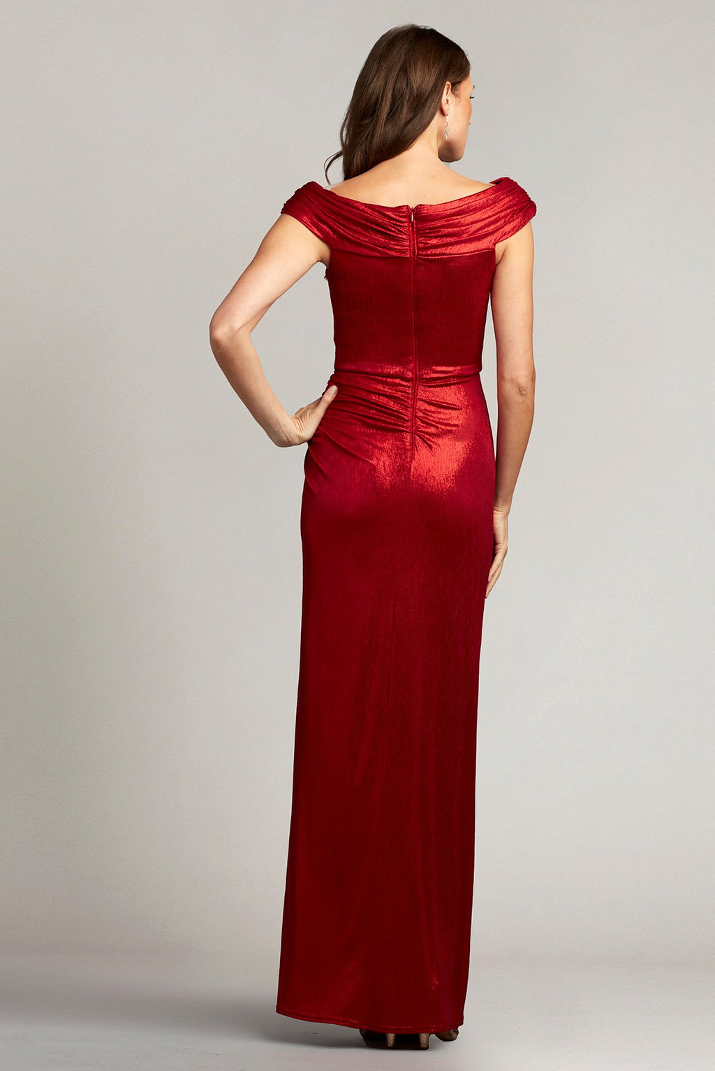 Emersyn Draped Lamé Gown