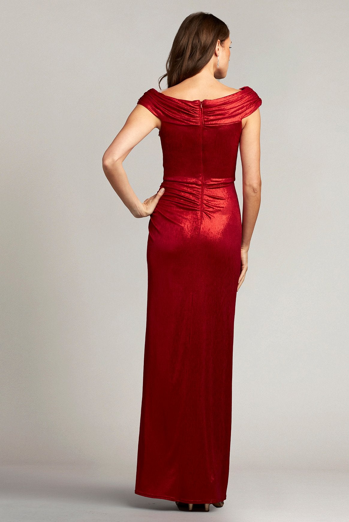 Emersyn Draped Lamé Gown