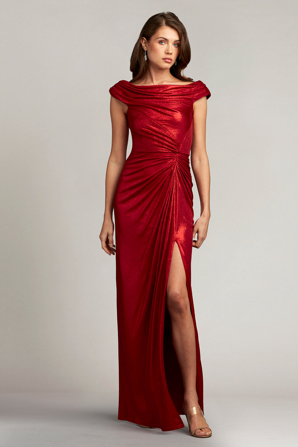 Emersyn Draped Lamé Gown