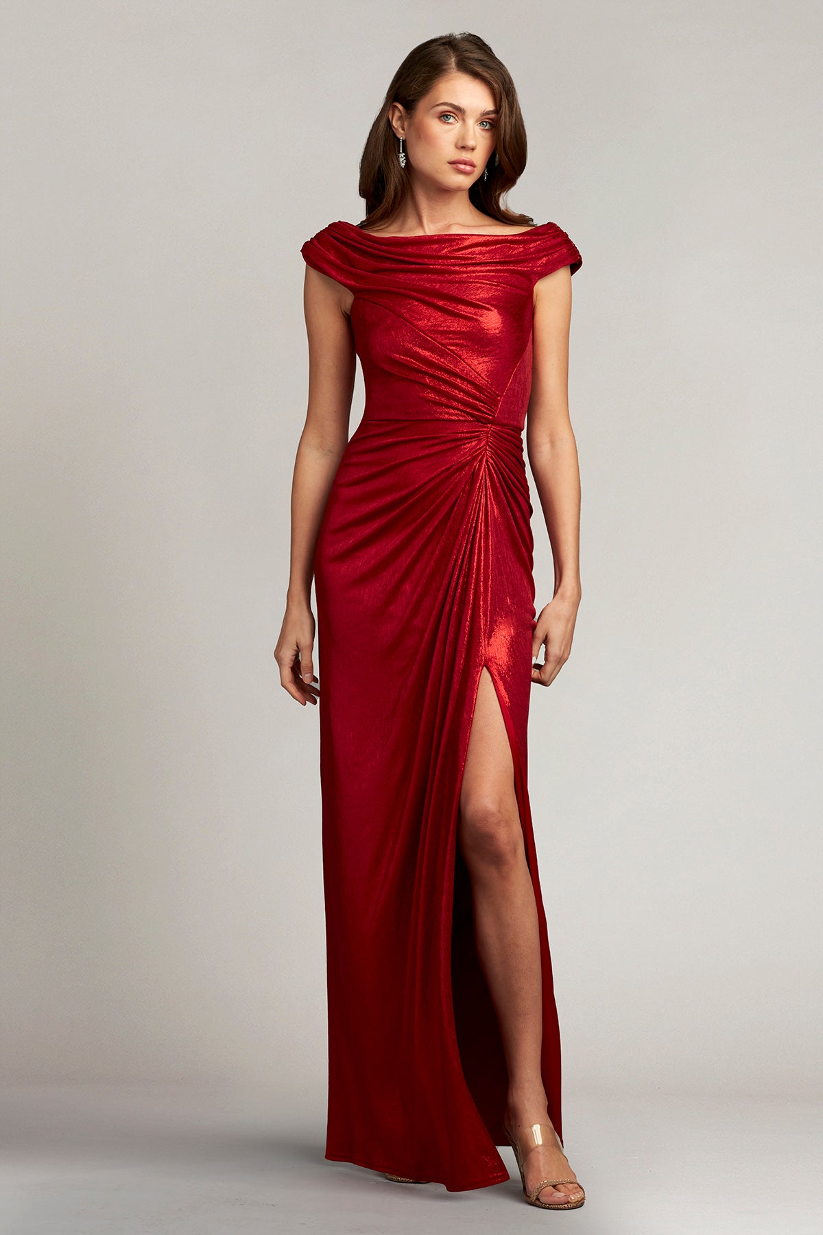 Emersyn Draped Lamé Gown