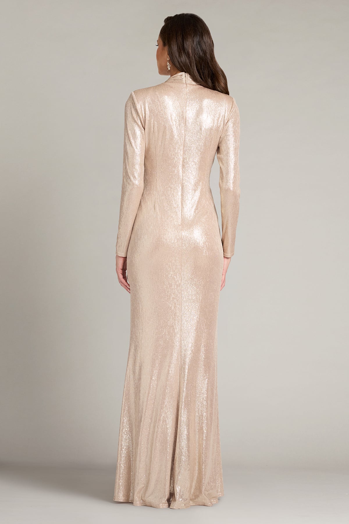 Ferrum Metallic Twist Drape Gown
