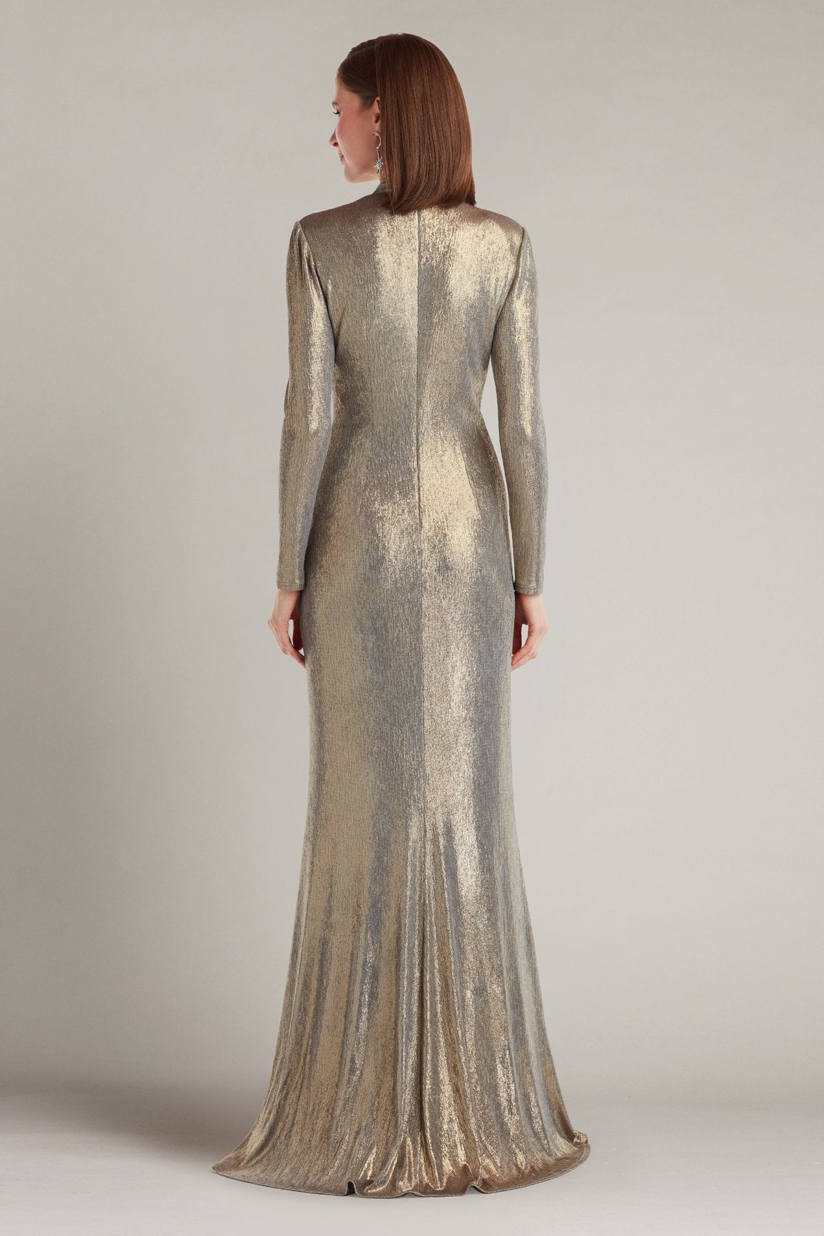 socialite shirred metallic maxi dress Strapless Shirred Front Fishtail Maxi Dress in Gold CHICIDA