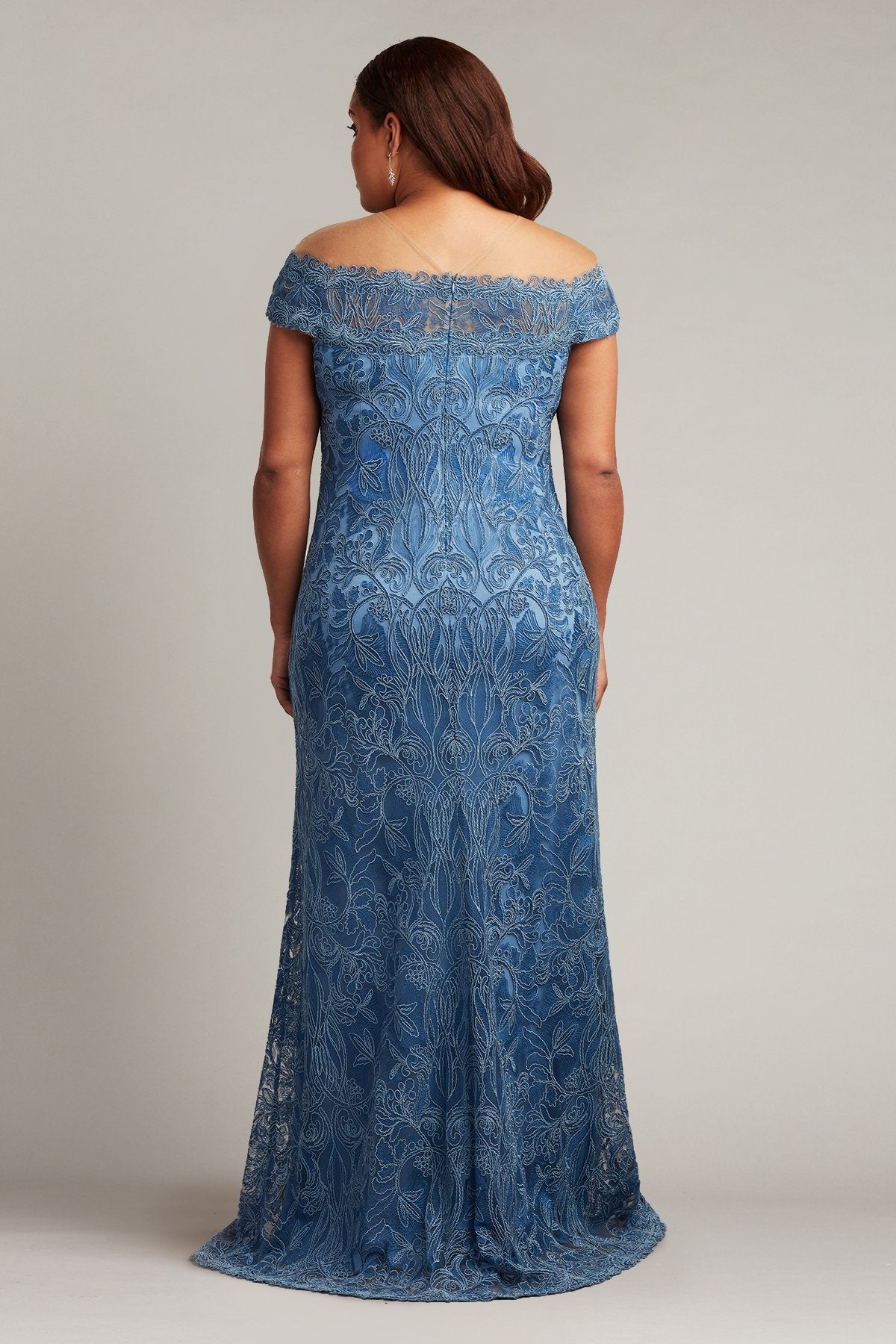 Jarek Embroidered Off-Shoulder Gown - PLUS SIZE