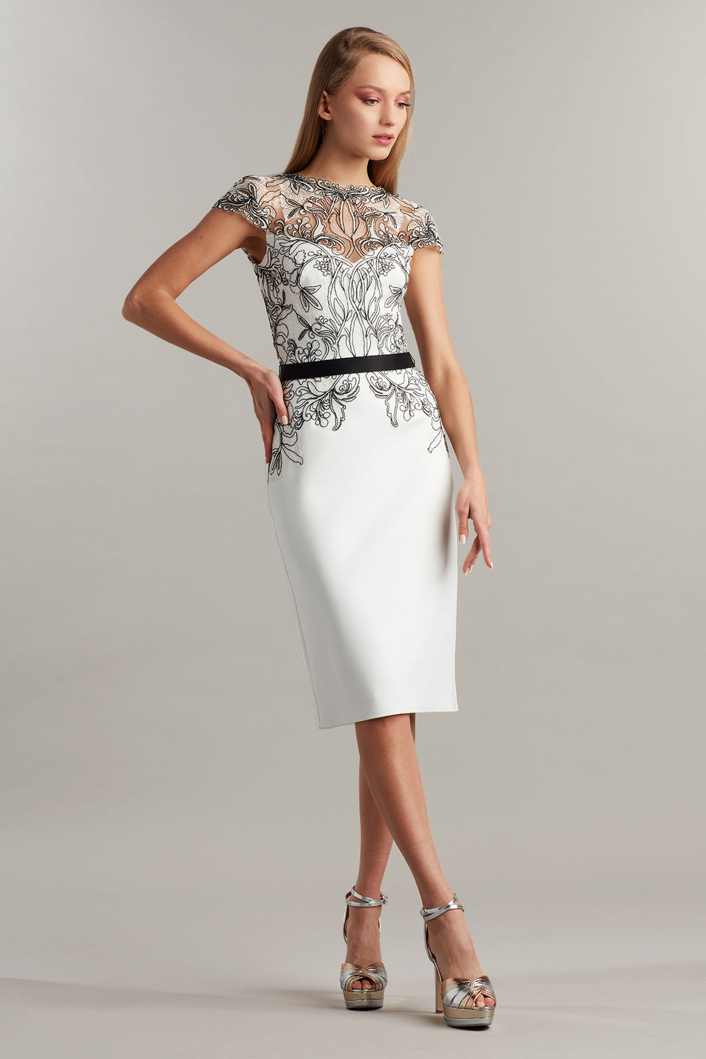Vihaan Neoprene Embroidered Dress