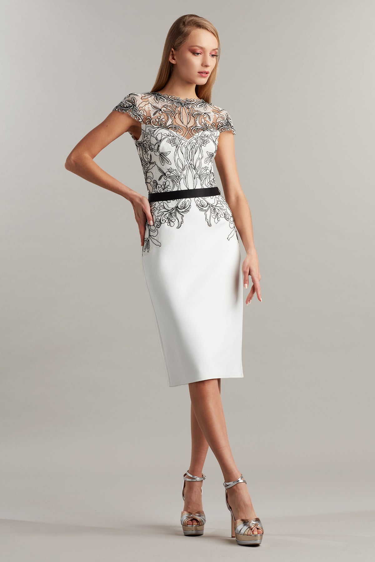 Vihaan Neoprene Embroidered Dress