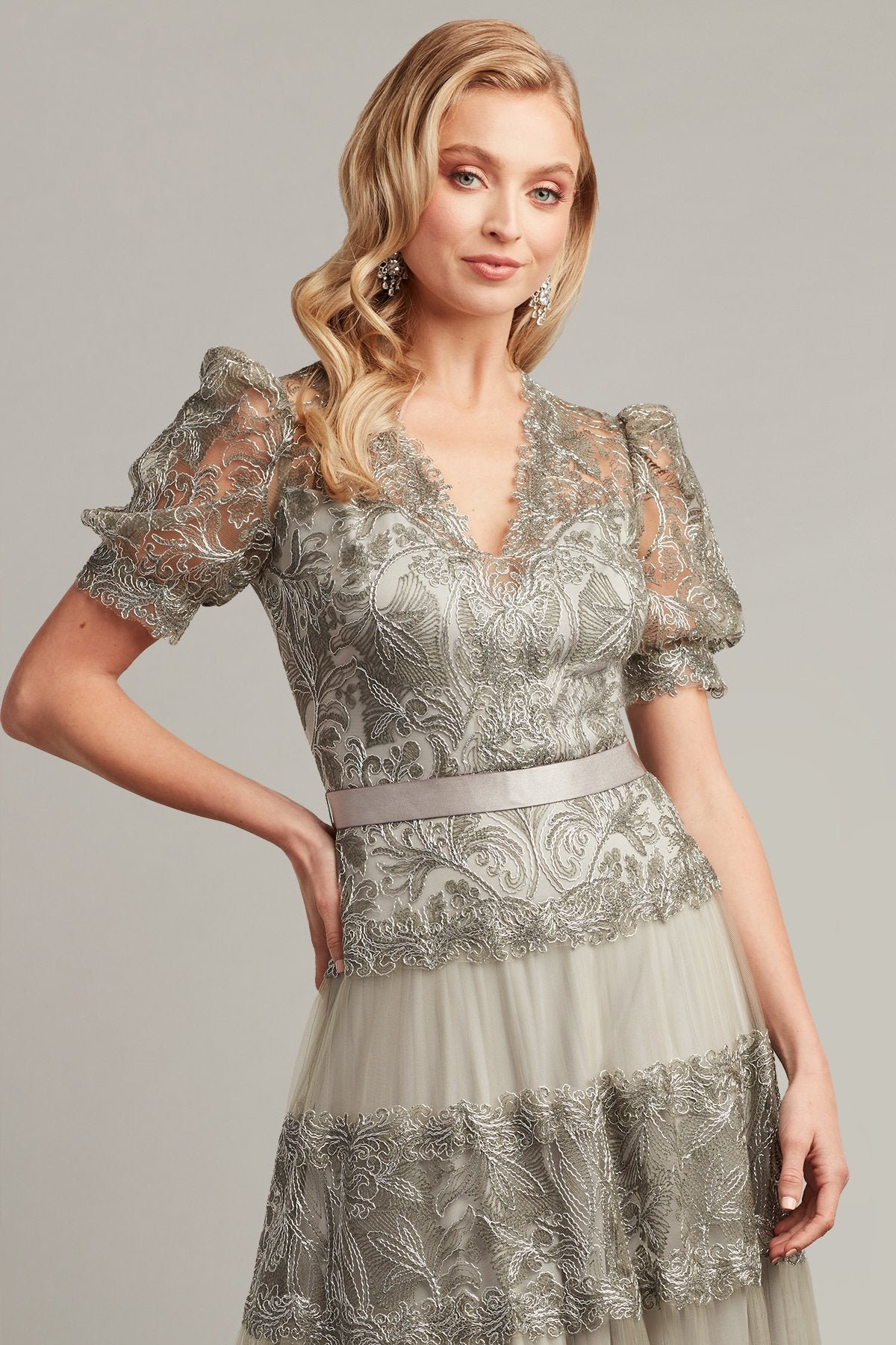 Fatiha Floral Lace & Chiffon Dress