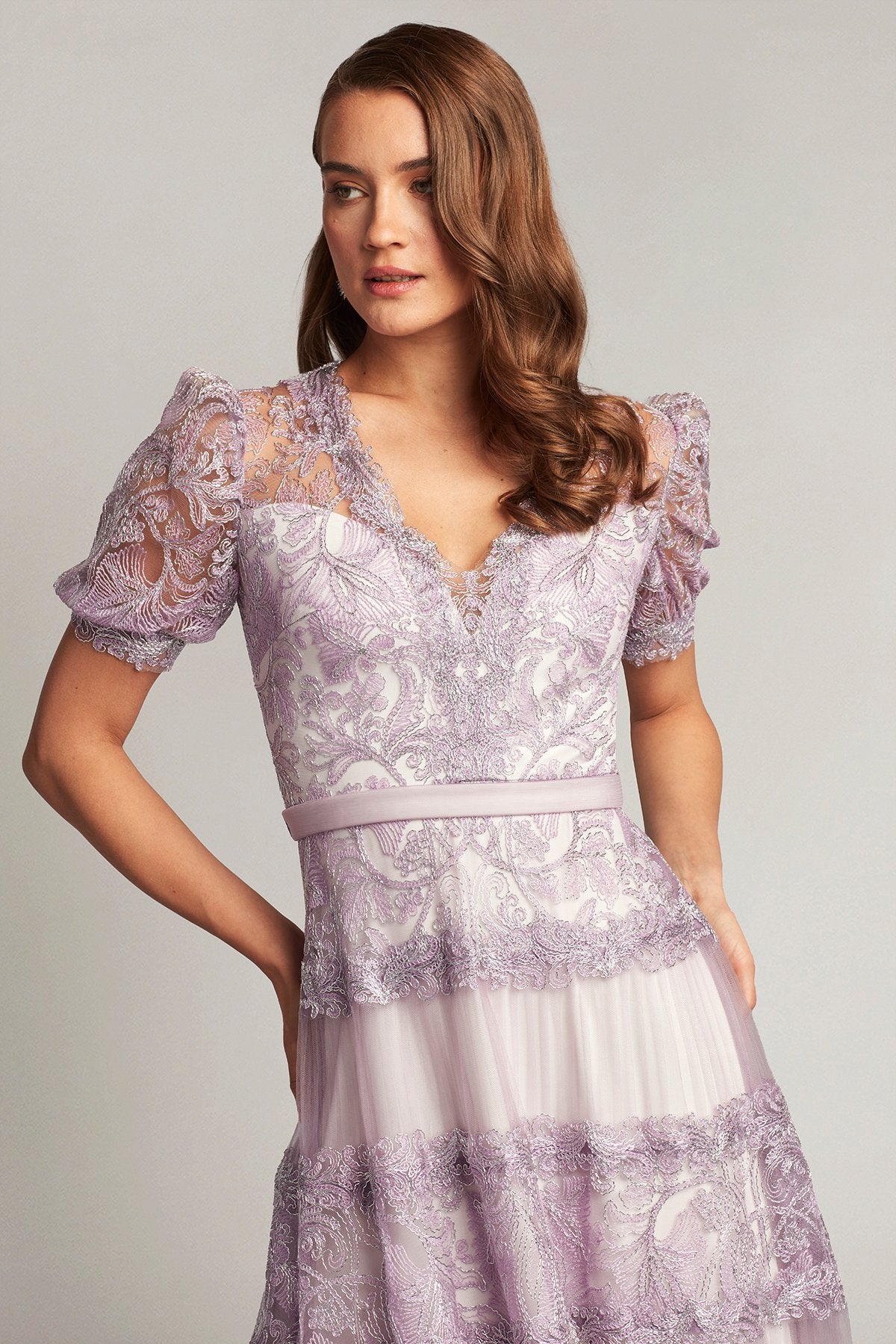 Fatiha Floral Lace & Chiffon Dress