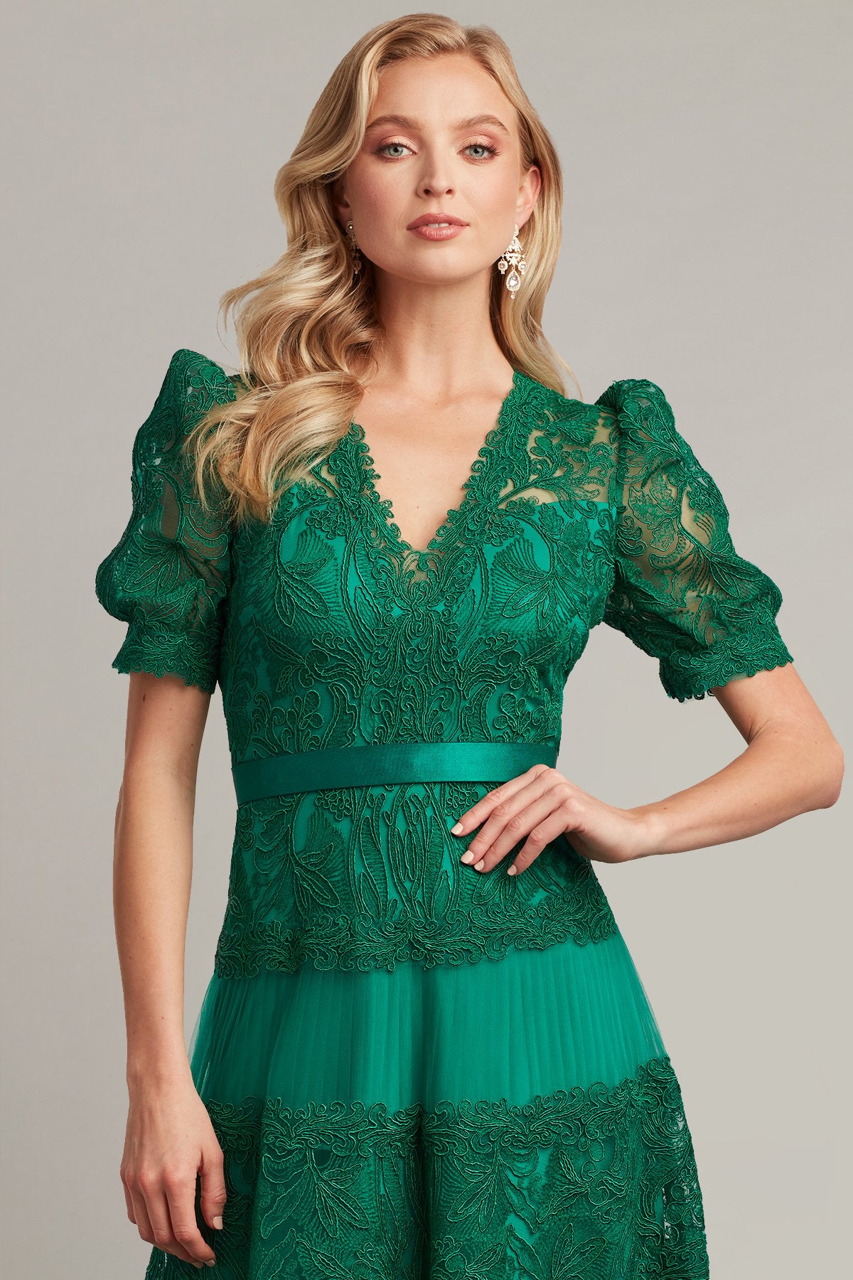 Fatiha Floral Lace & Chiffon Dress