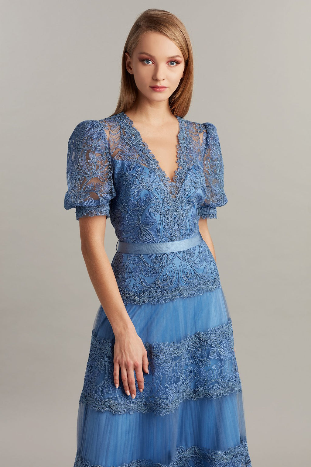 Fatiha Floral Lace & Chiffon Dress