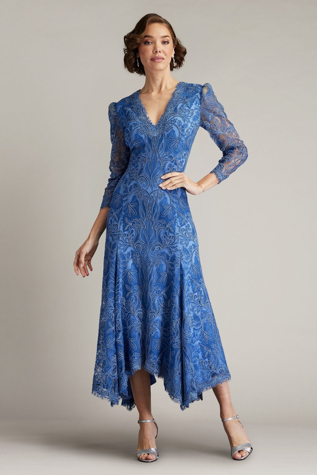 Beata Handkerchief Hem Midi Dress – Tadashi Shoji Official Online Boutique