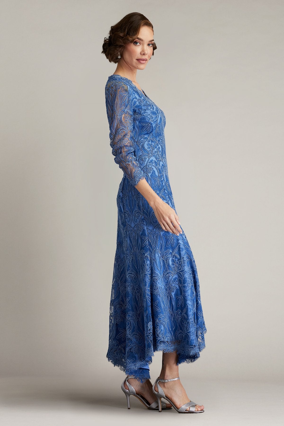 Beata Handkerchief Hem Midi Dress – Tadashi Shoji Official Online