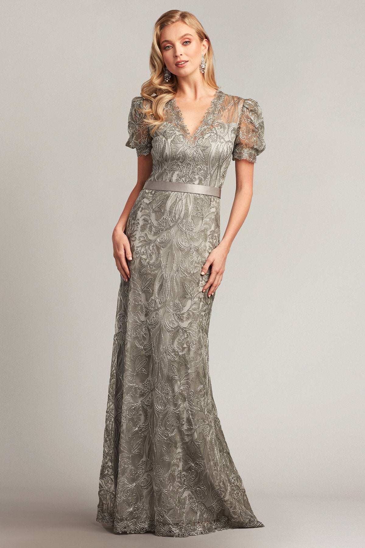 Pratt Embroidered Illusion Gown