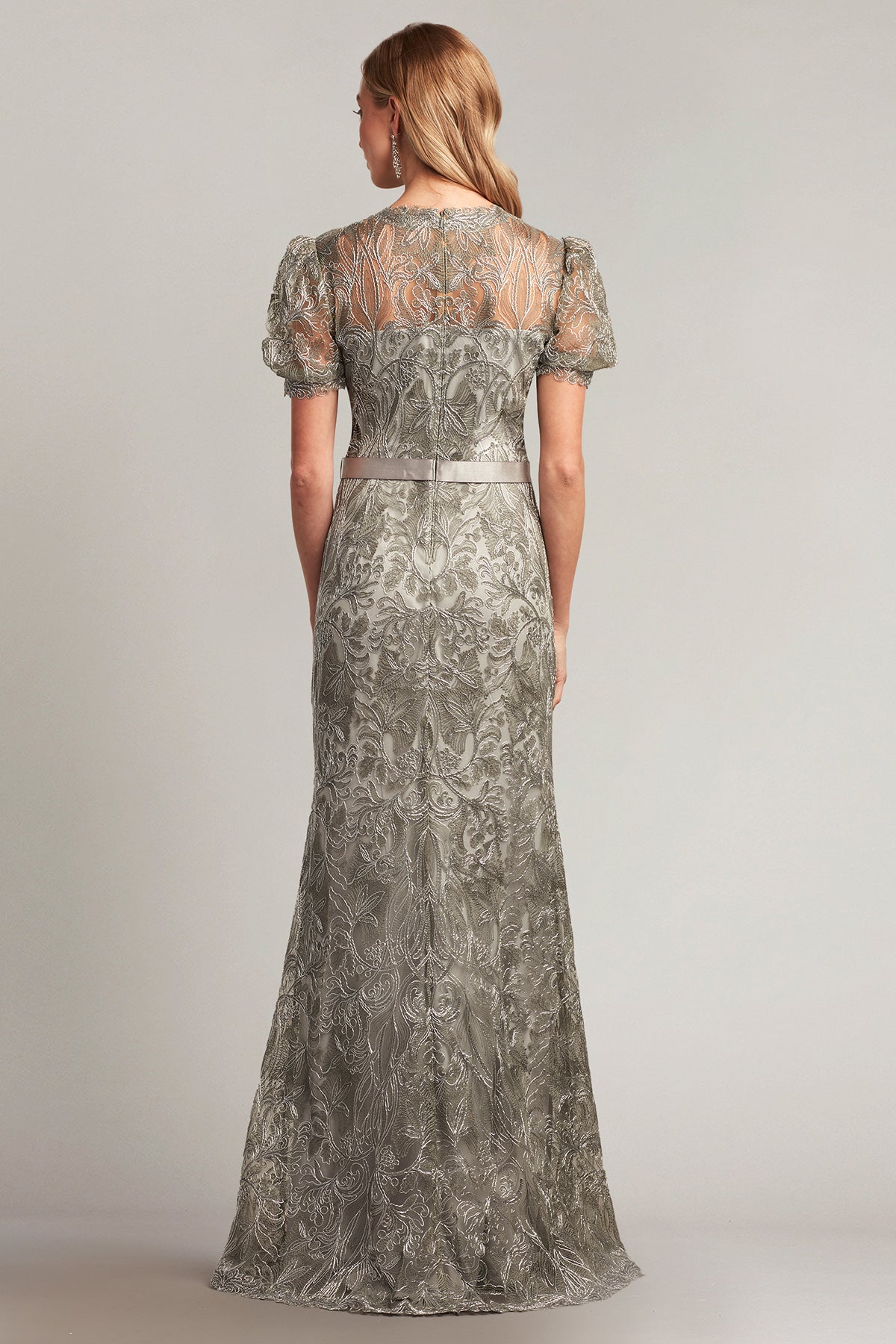 Pratt Embroidered Illusion Gown