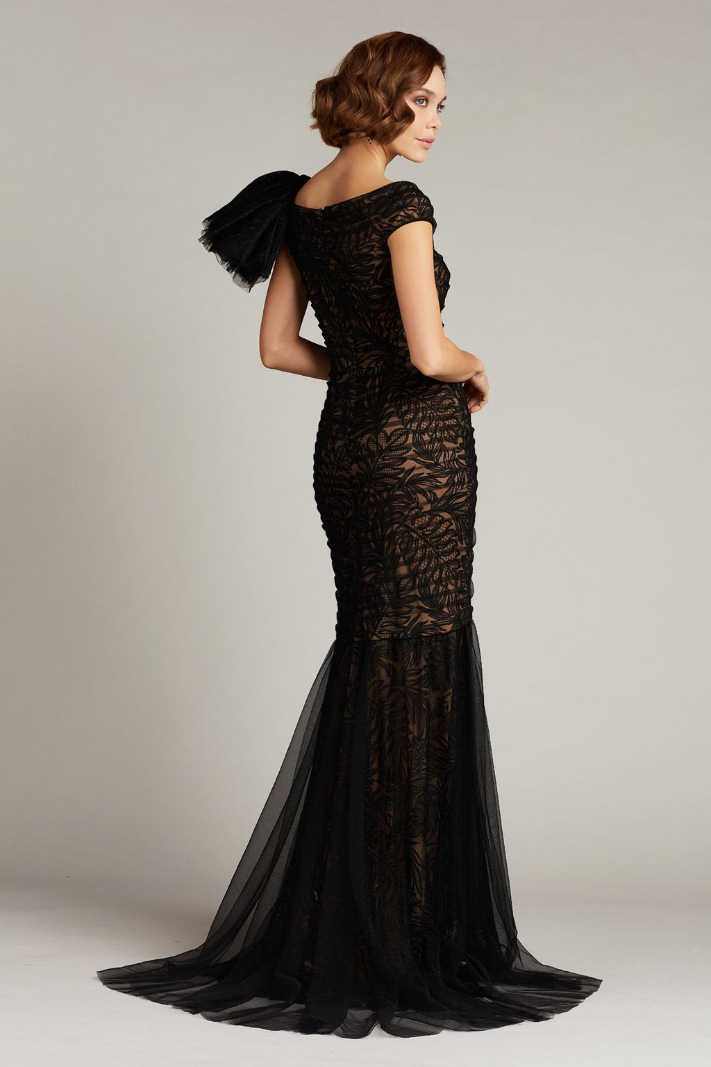 Nasima One-Shoulder Ruffle Gown