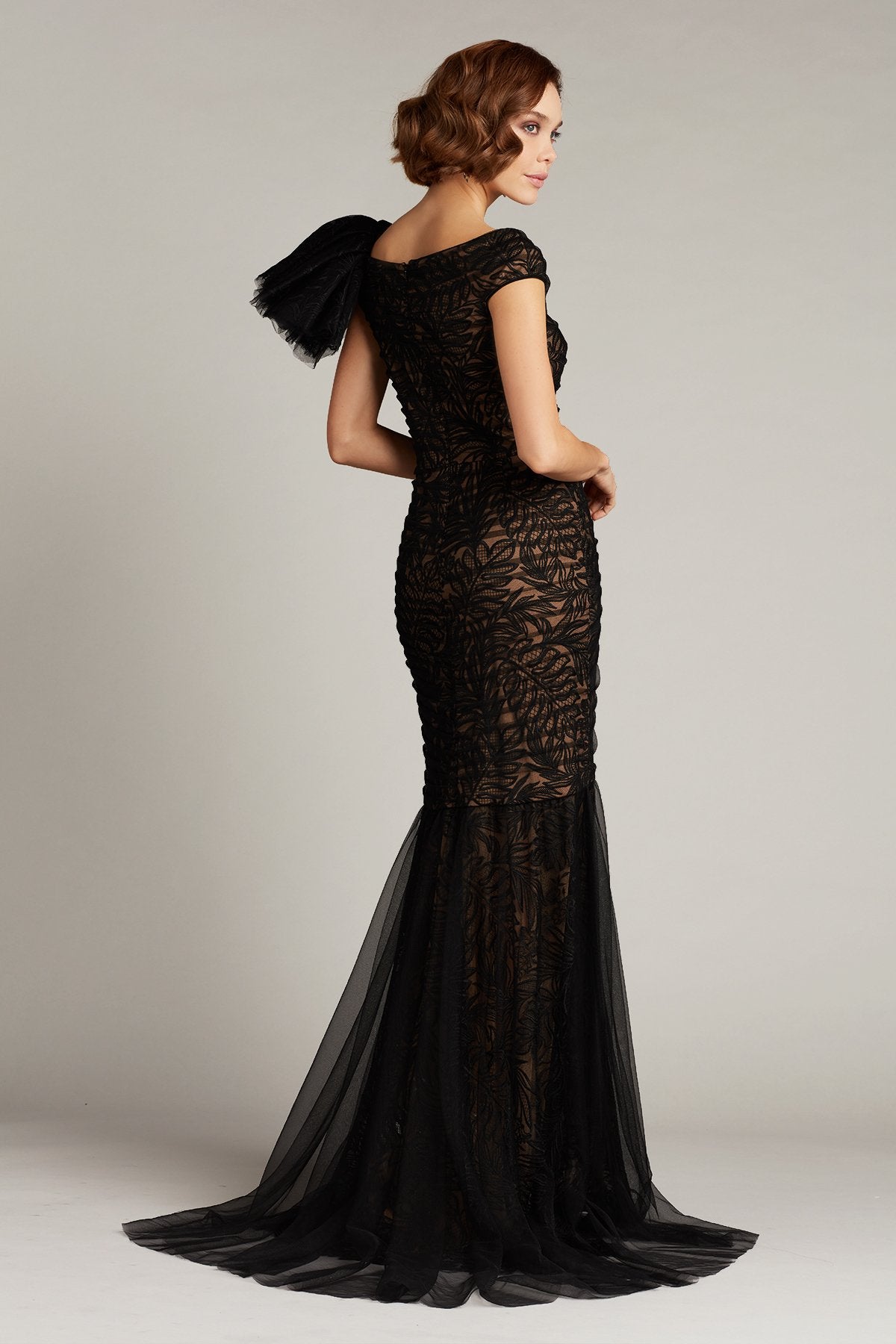 Nasima One-Shoulder Ruffle Gown