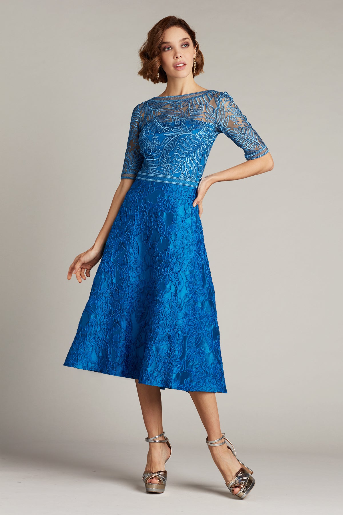 Eos Tulle-Embroidered Midi Dress