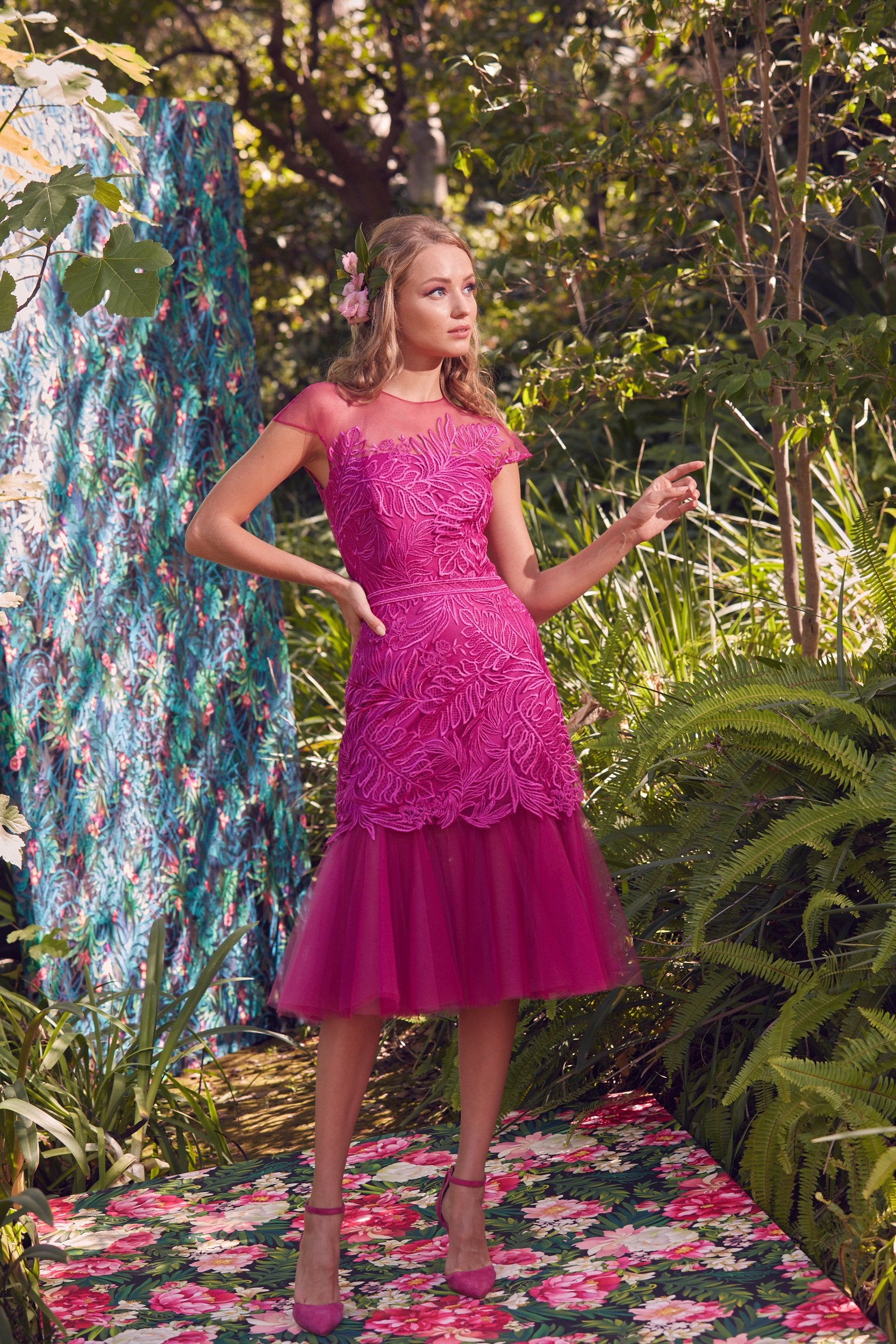 Dagny Tulle Embroidered Dress