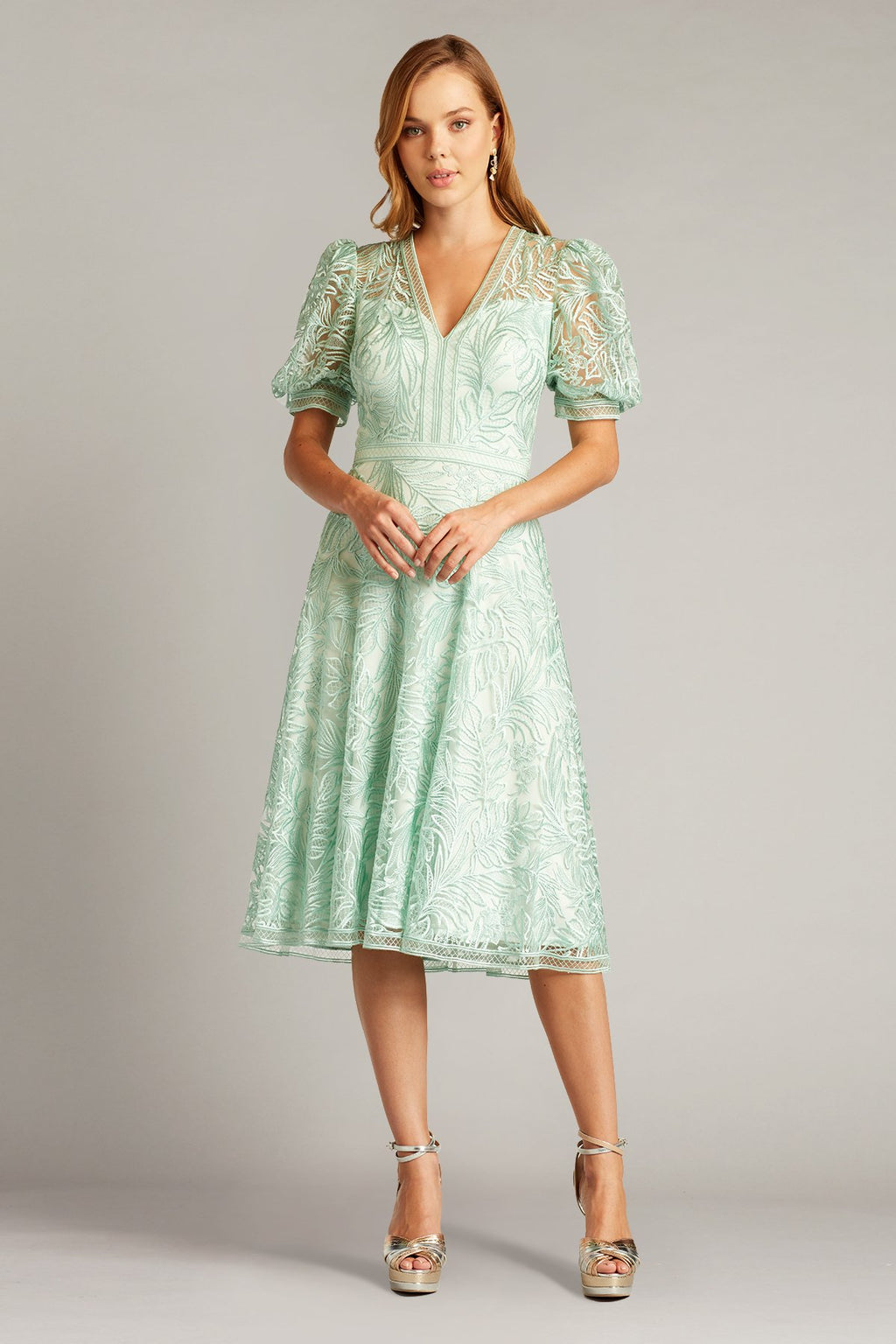 Betsy Embroidered Puff Sleeve Dress