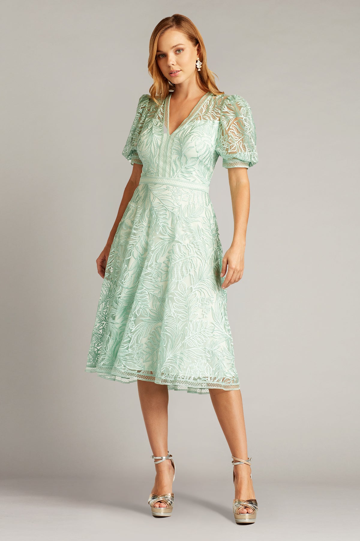Betsy Embroidered Puff Sleeve Dress