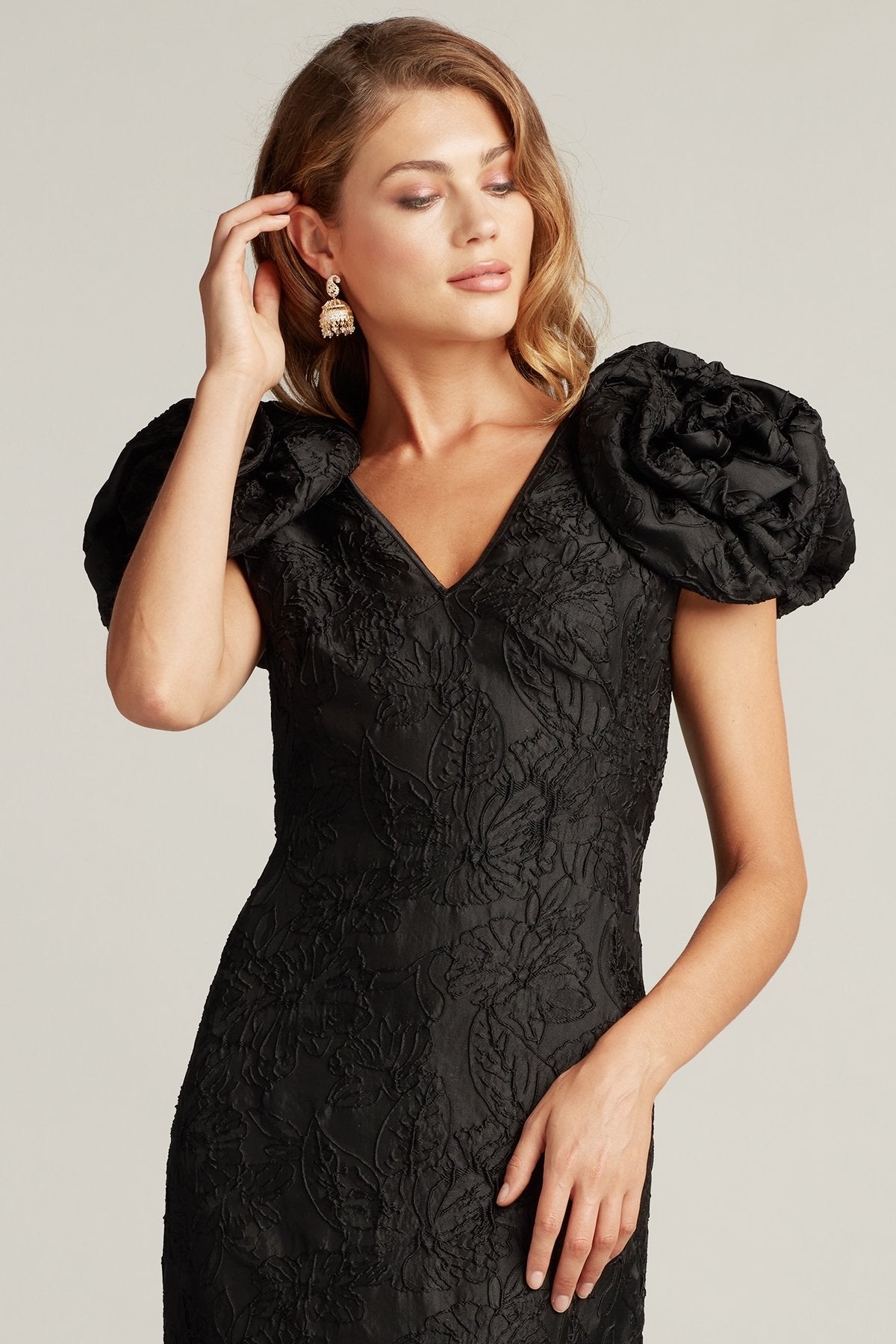 Sachar Rosette Sleeve Gown
