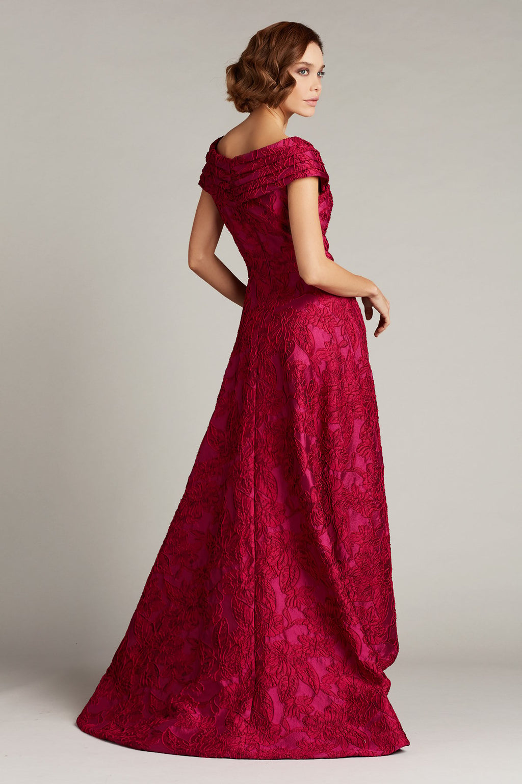 Roxanna Floral Jacquard Gown
