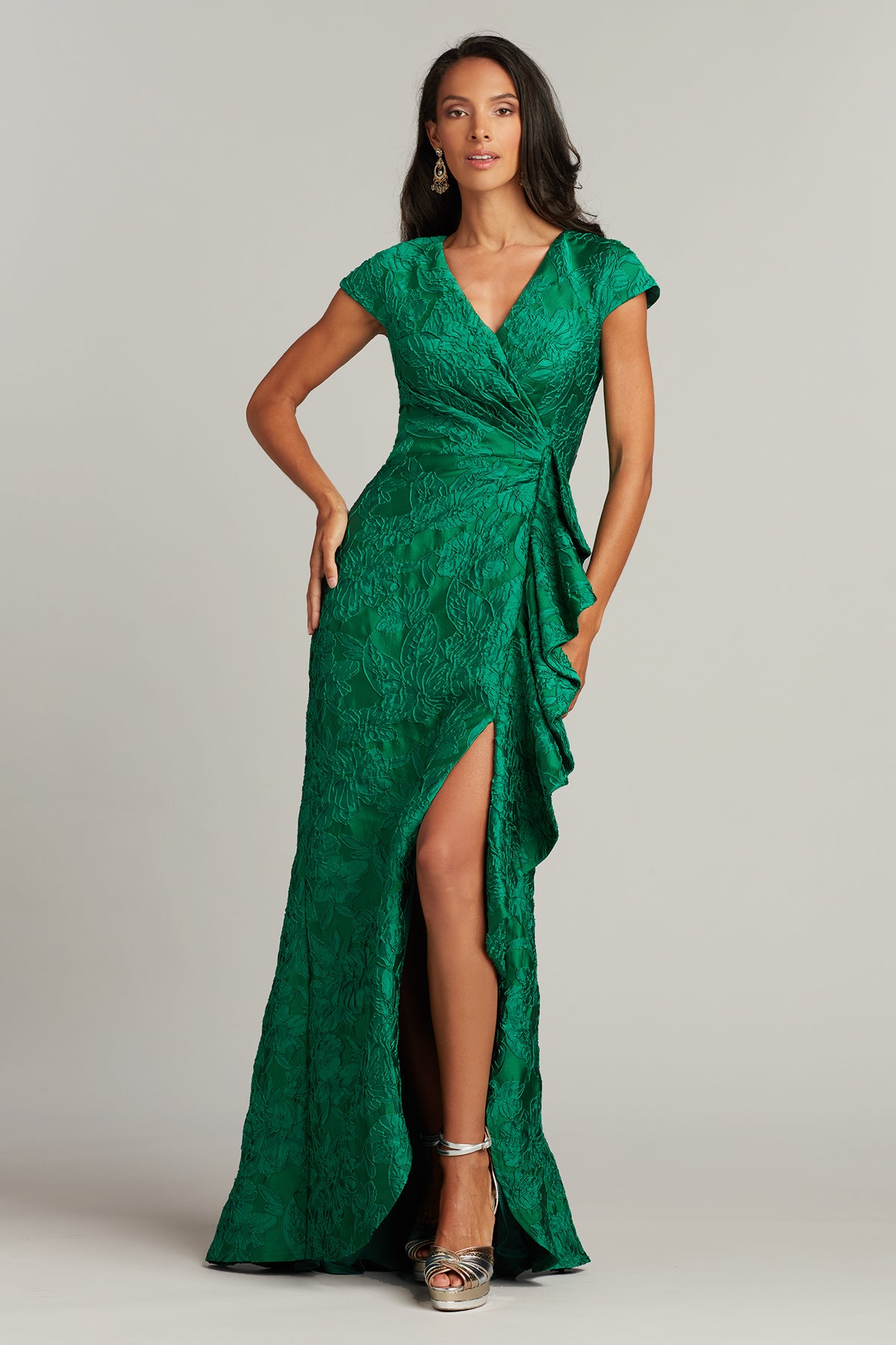 Afonso Floral Jacquard Gown