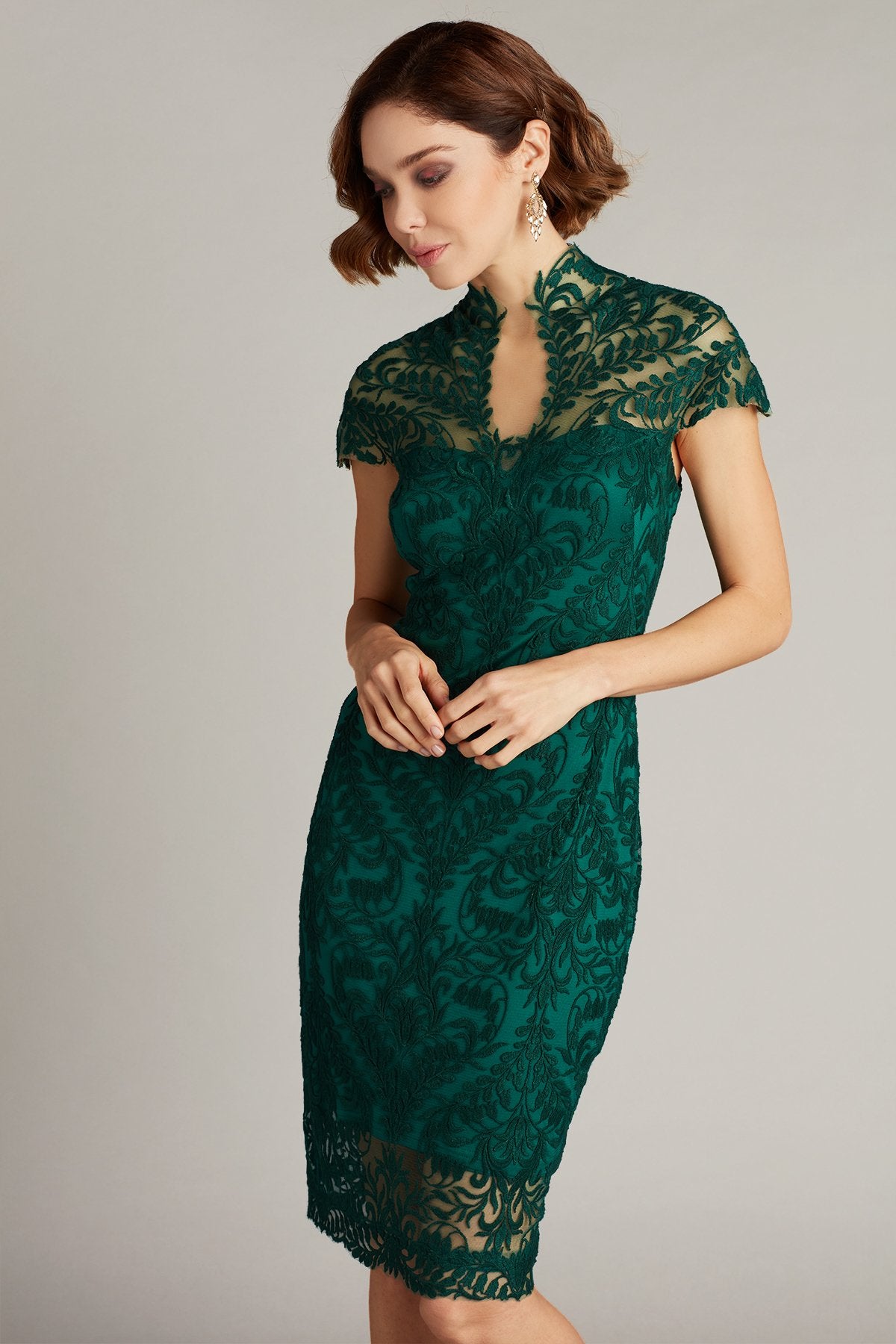 Irvin Keyhole Embroidered Dress