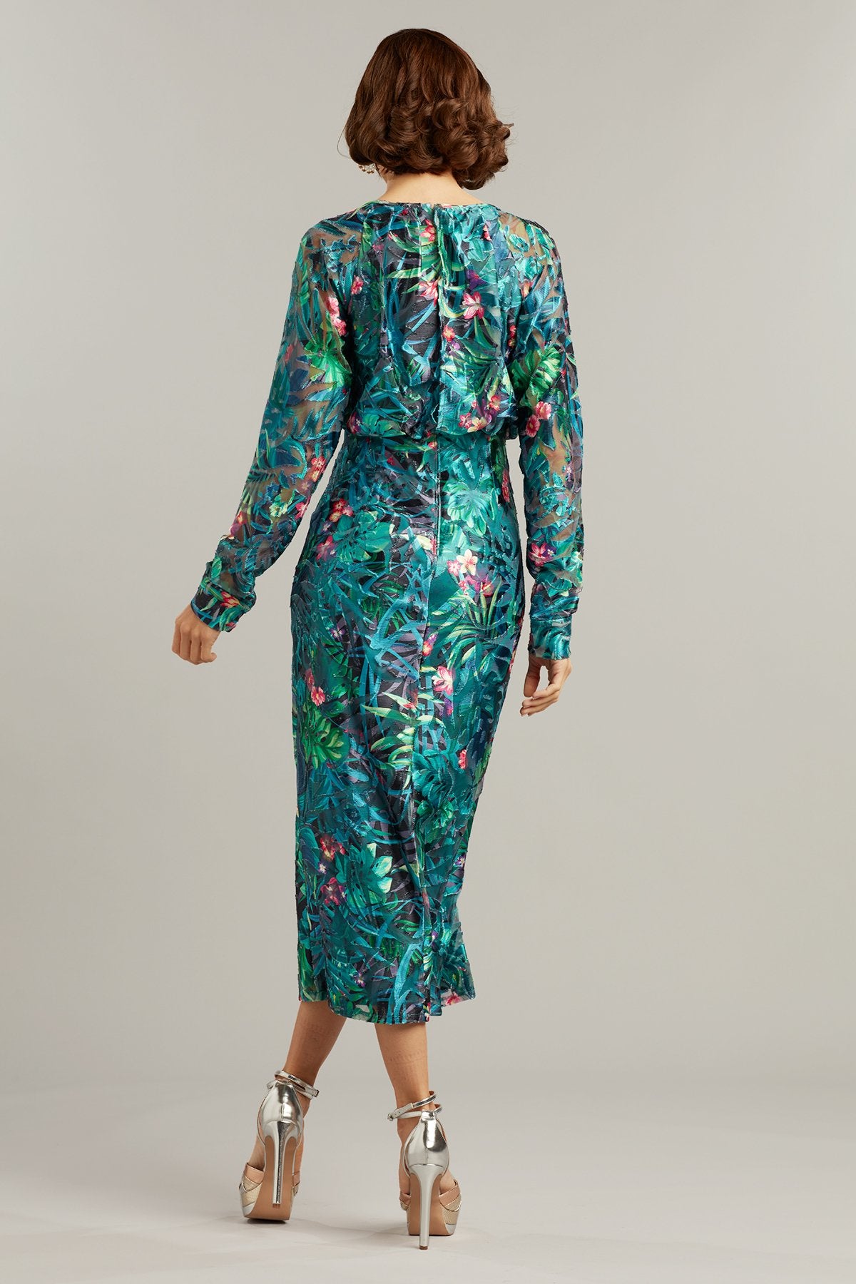 Beeja Long Sleeve Twist-Drape Dress