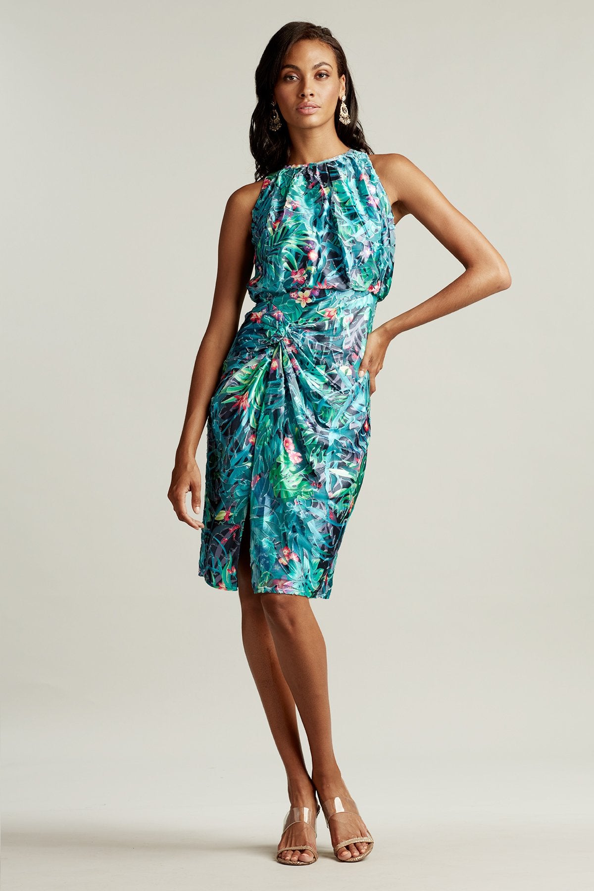 Beeja Twist-Drape Dress