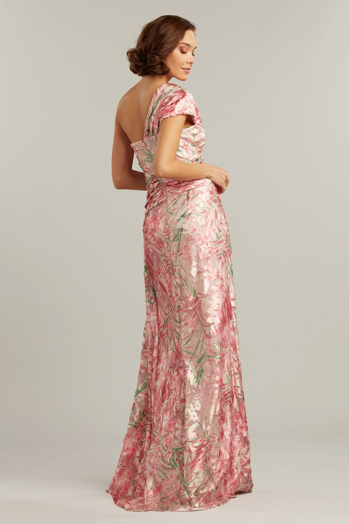 Olwen One Shoulder Draped Gown
