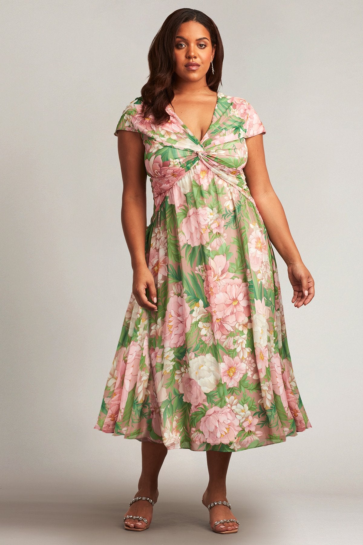 Ausra Floral Print Dress - PLUS SIZE