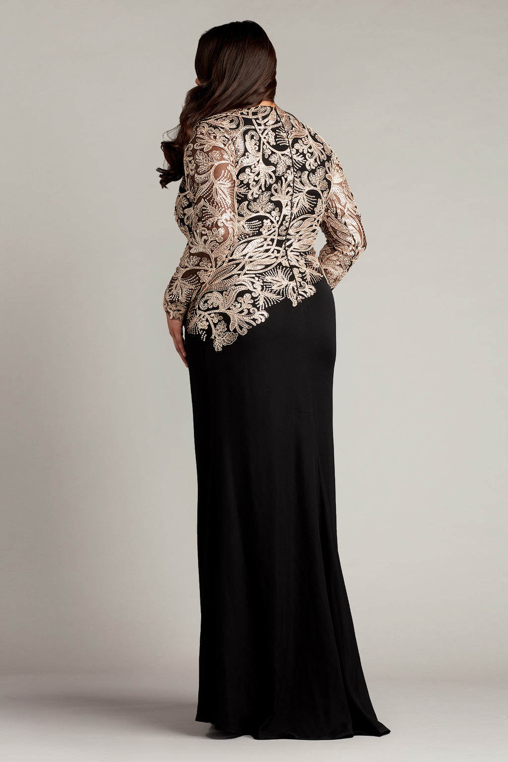 Amal Embroidered Crepe Gown - PLUS SIZE