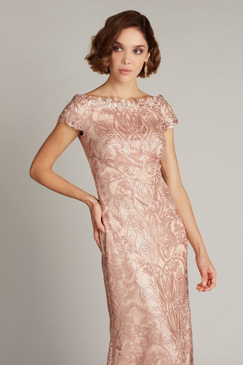 Haya Sequin Embroidered Gown