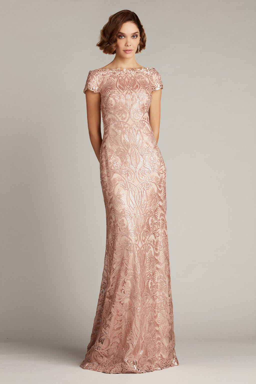 Haya Sequin Embroidered Gown