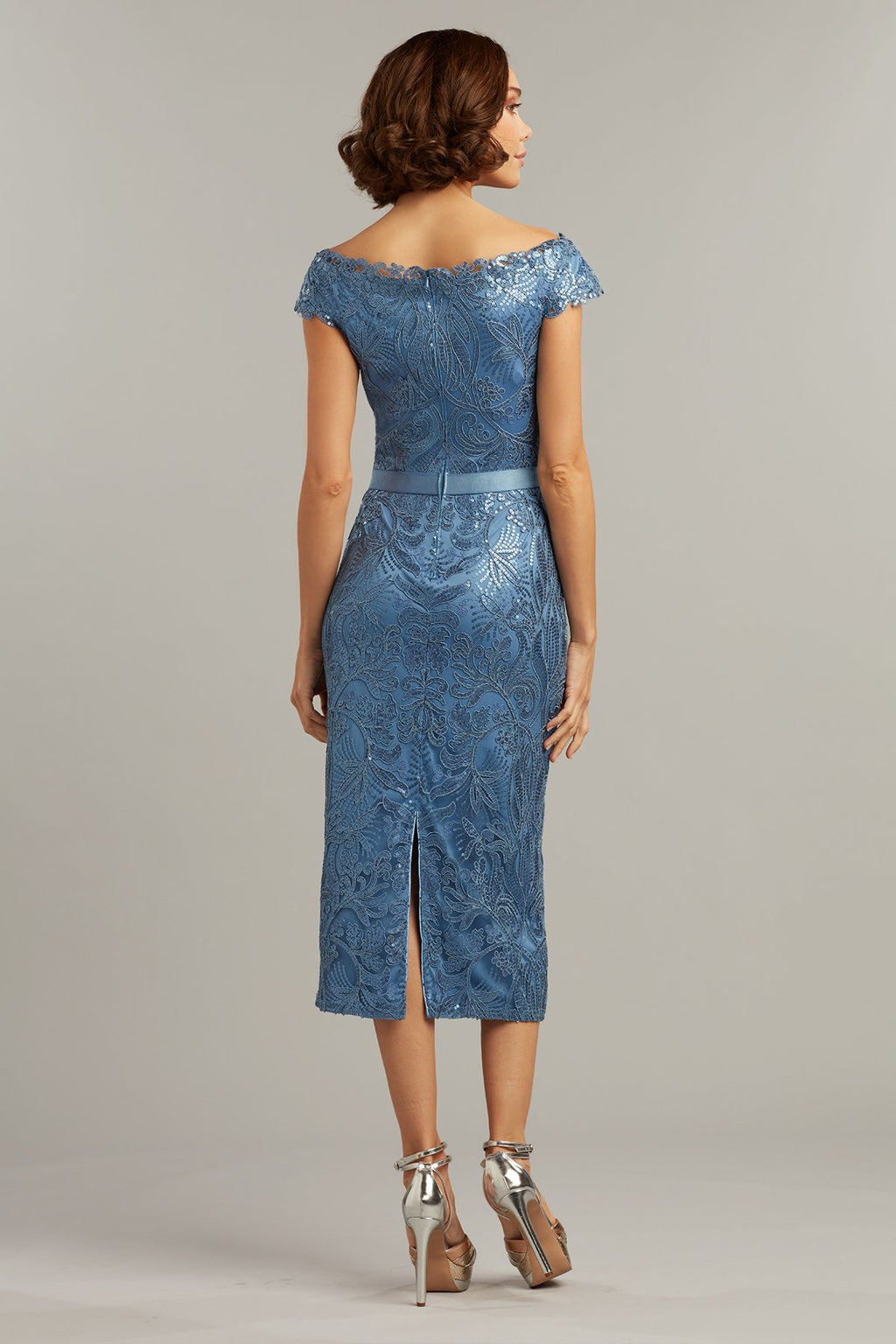 Haya Sequin Embroidered Midi Dress