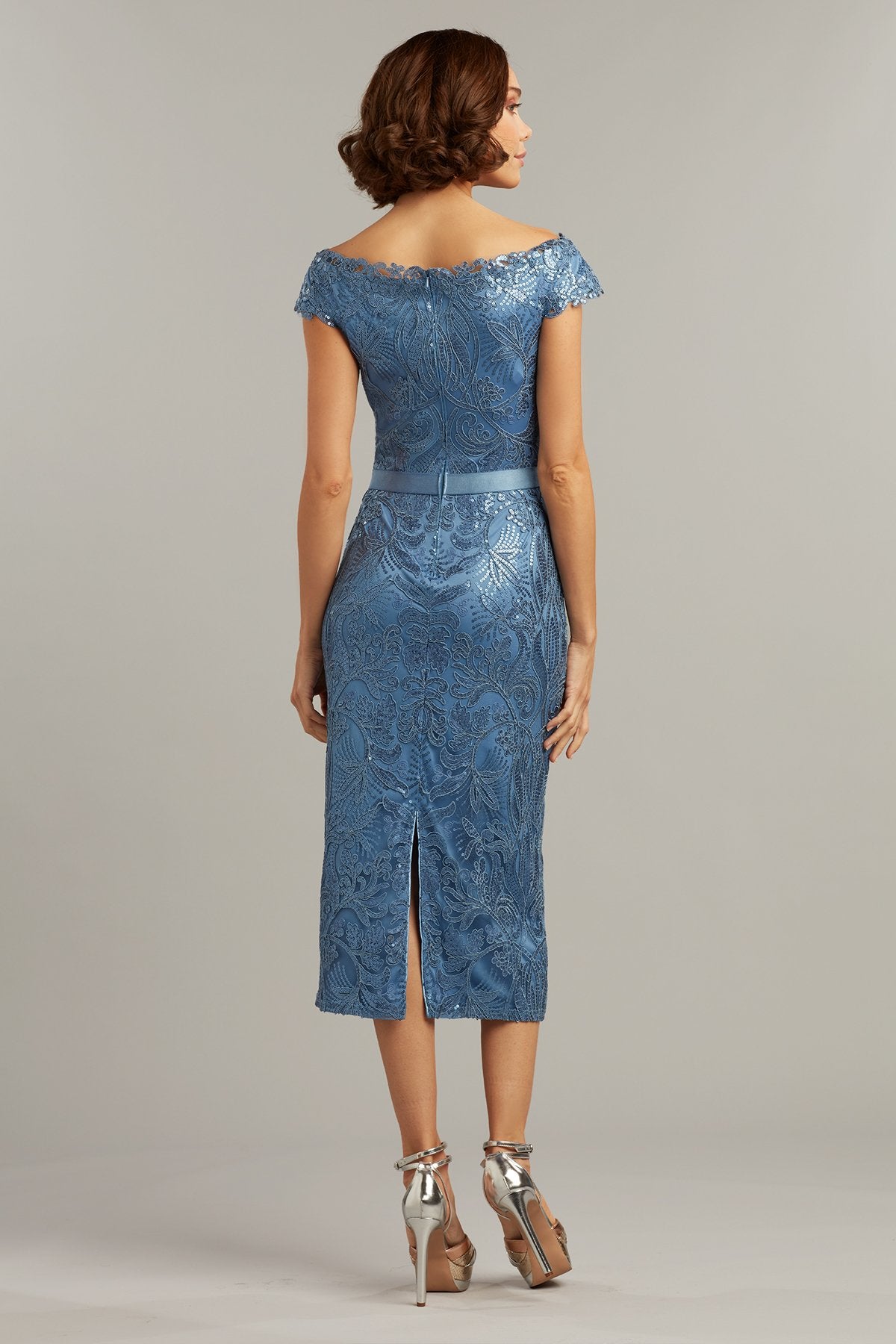 Haya Sequin Embroidered Midi Dress