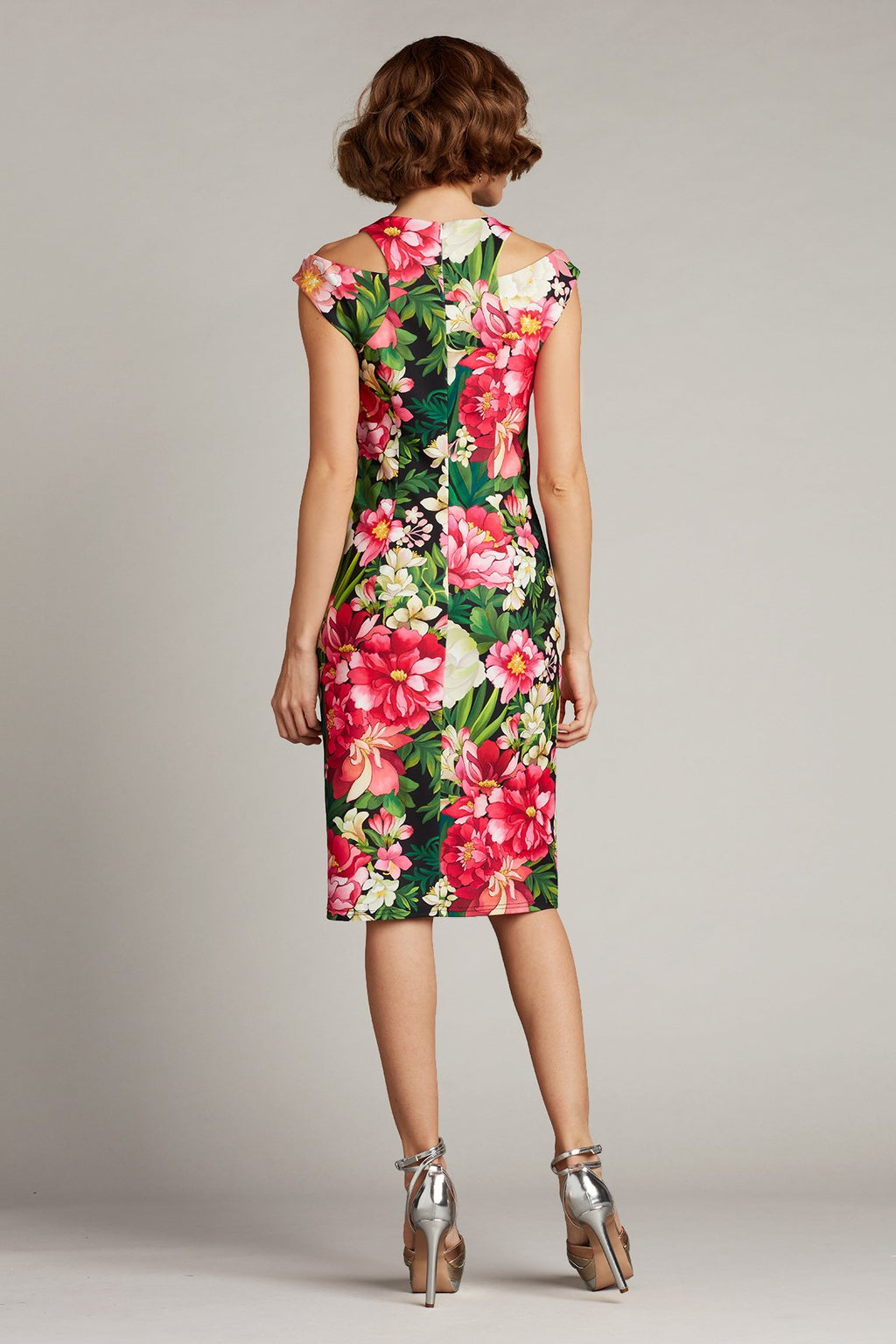 Zora Floral Shoulder Cut-Out Dress