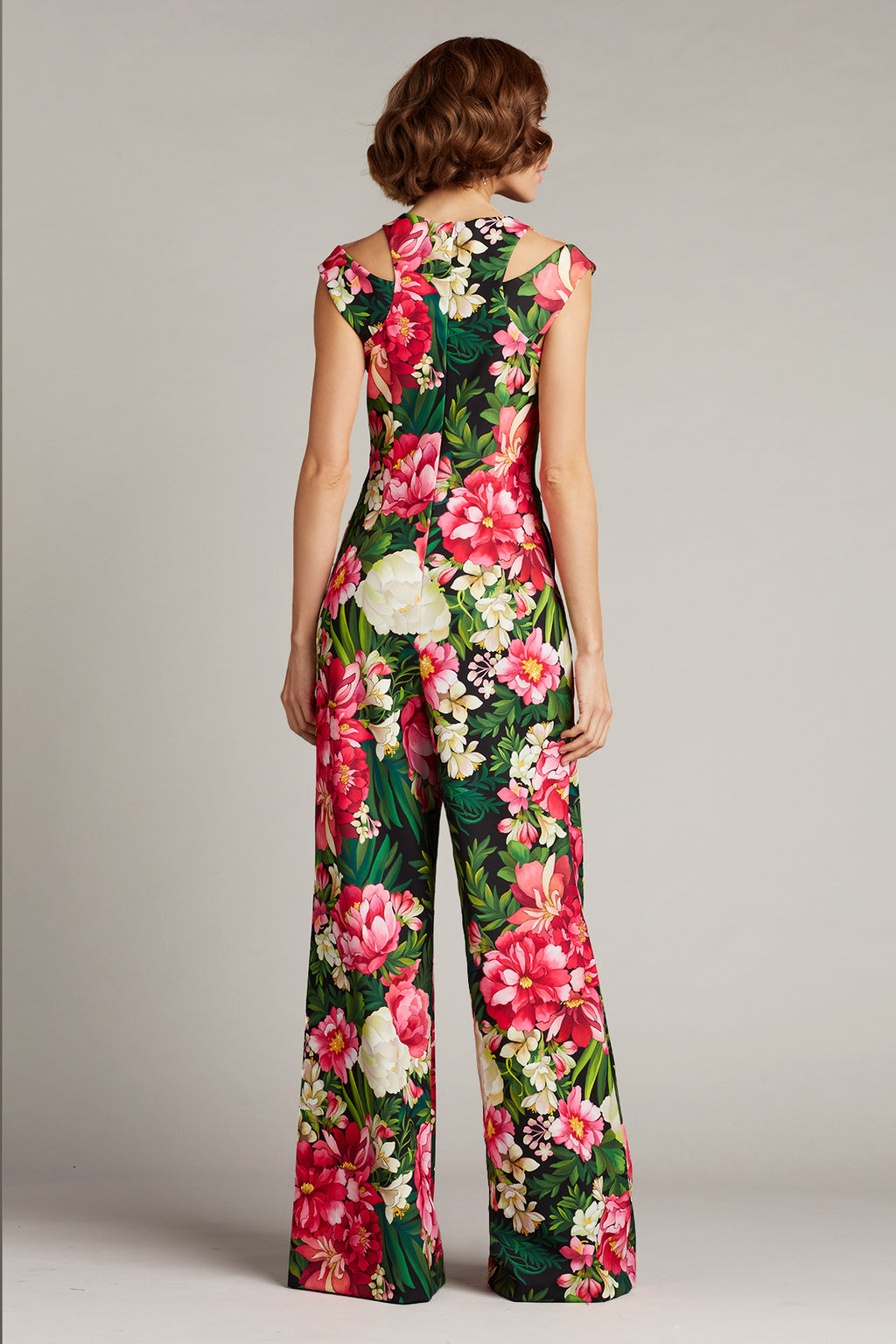 Zora Floral Shoulder Cut-Out Jumpsuit