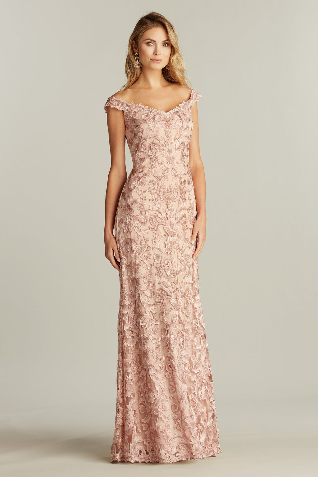Bellows Embroidered Tulle Gown