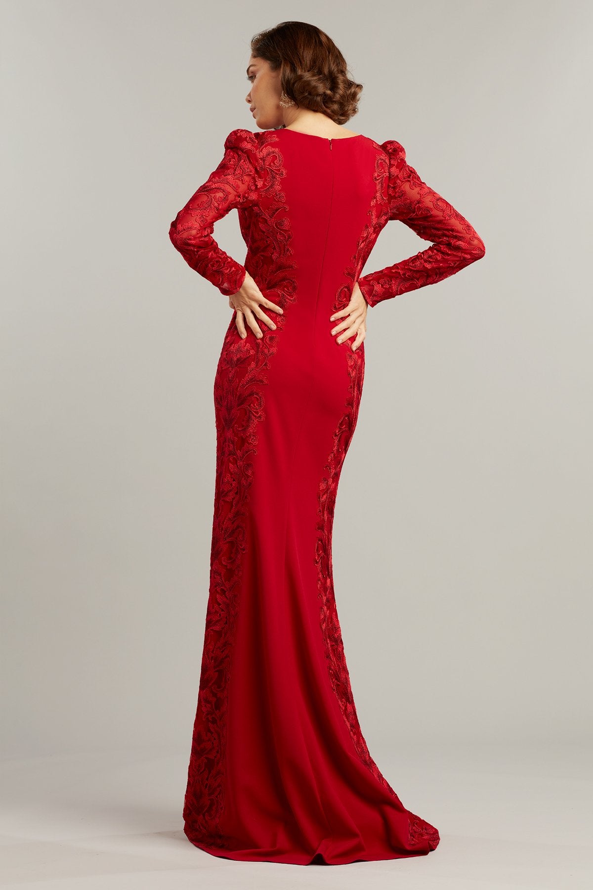 Annet Embroidered Panel Gown