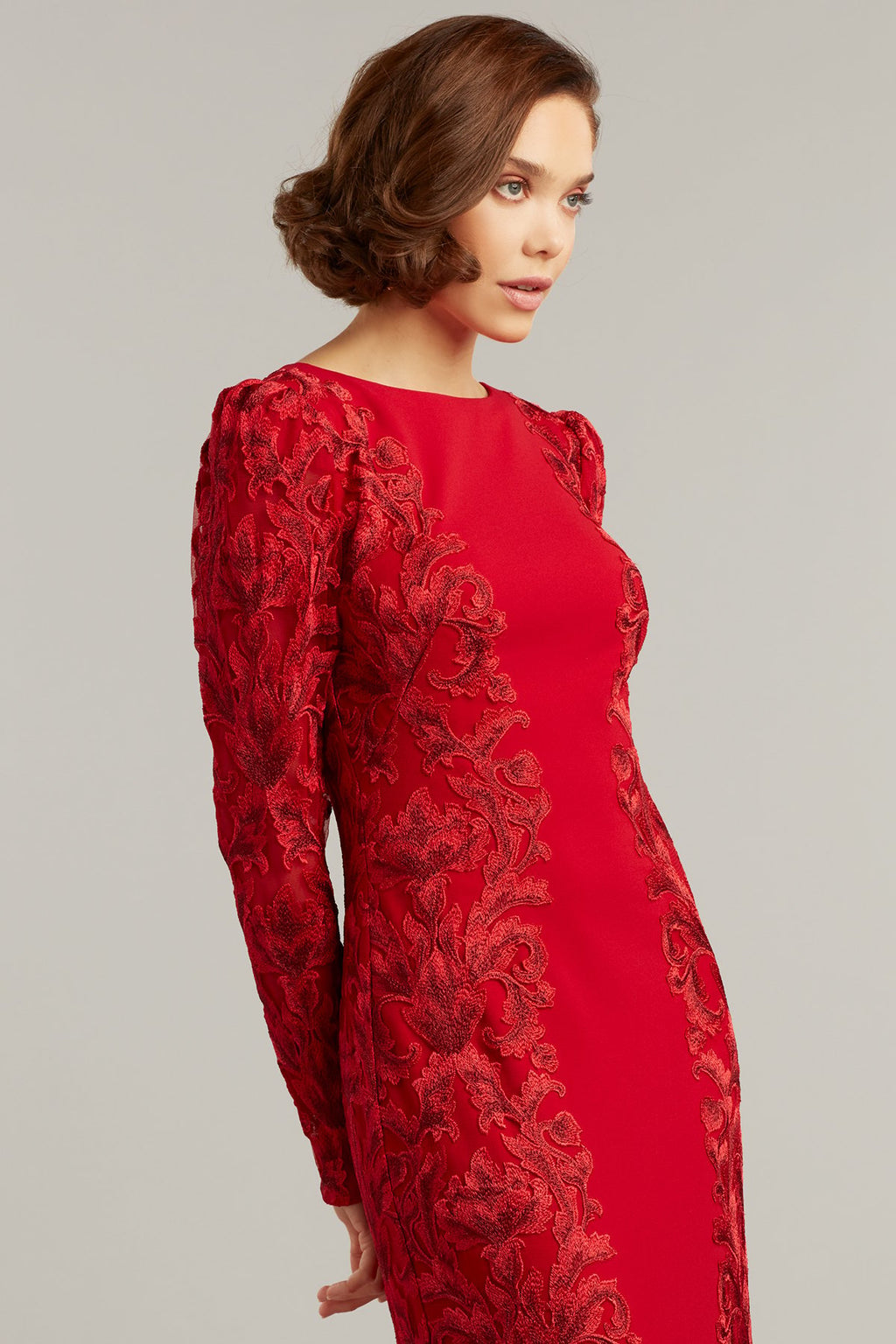 Annet Embroidered Panel Gown