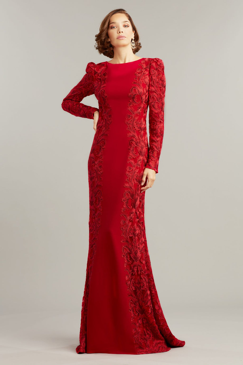 Annet Embroidered Panel Gown