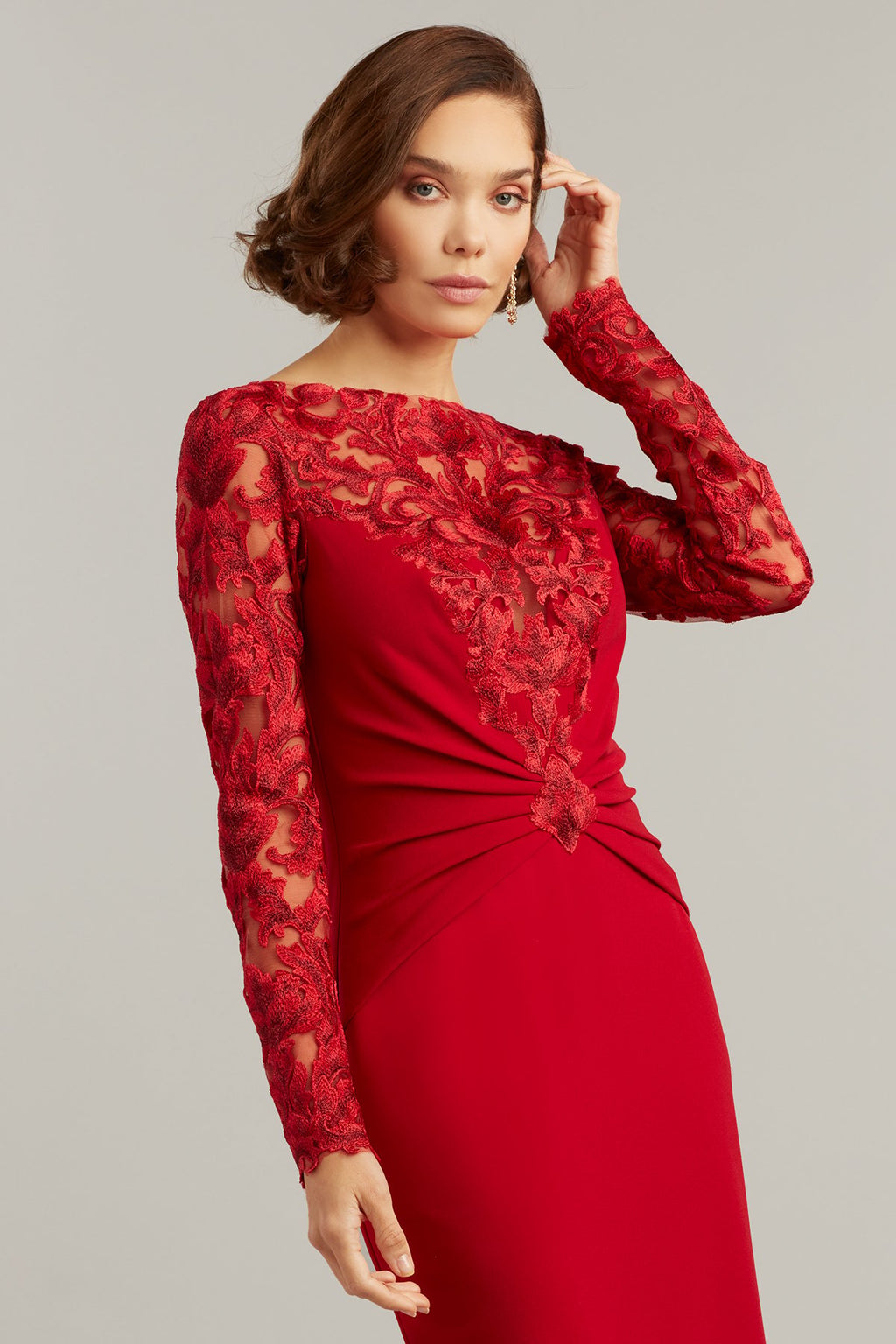 Dannet Hourglass Draped Midi Dress