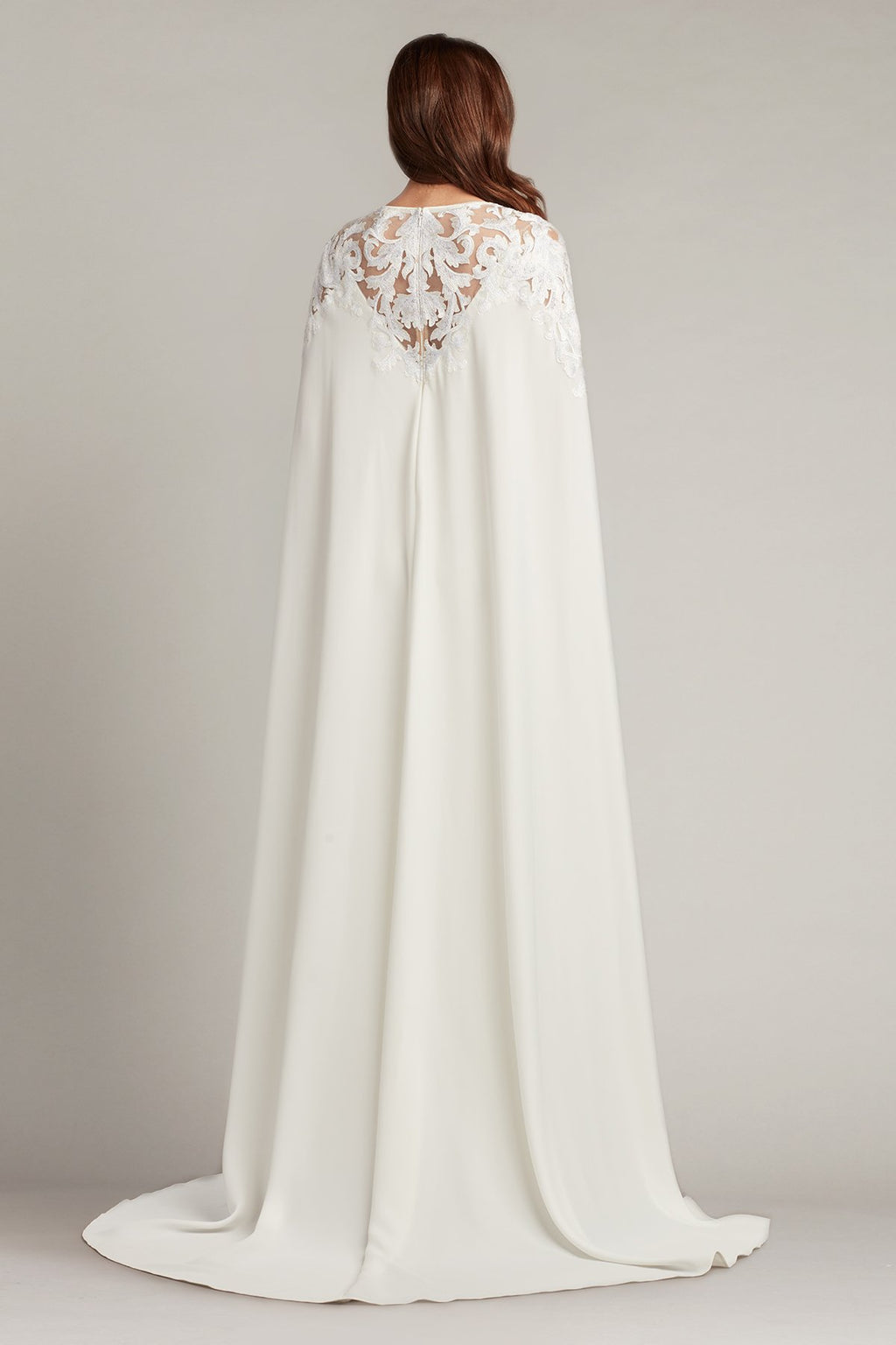 Bales Cape Sleeve Illusion Gown