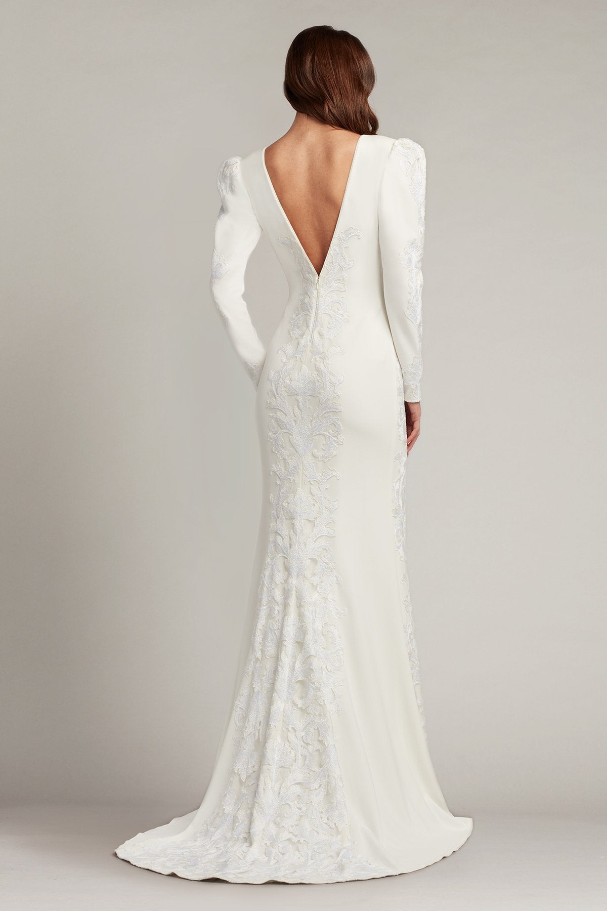 Irelina Puff Sleeve Embroidered Gown