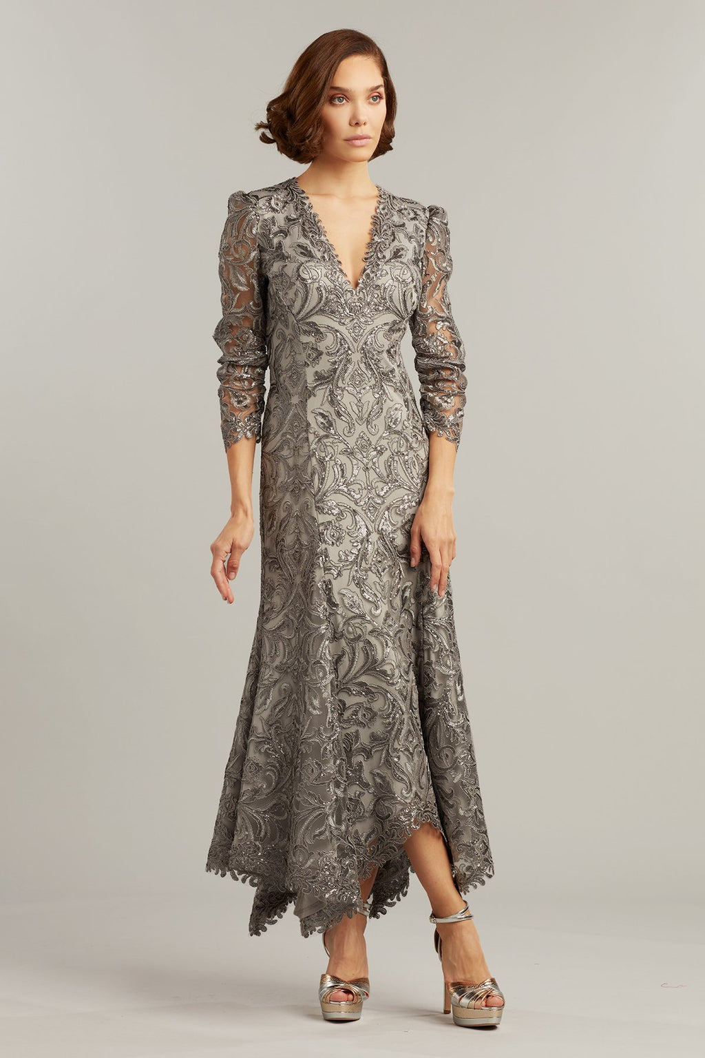 Vivar Handkerchief Hem Dress – Tadashi Shoji Official Online Boutique