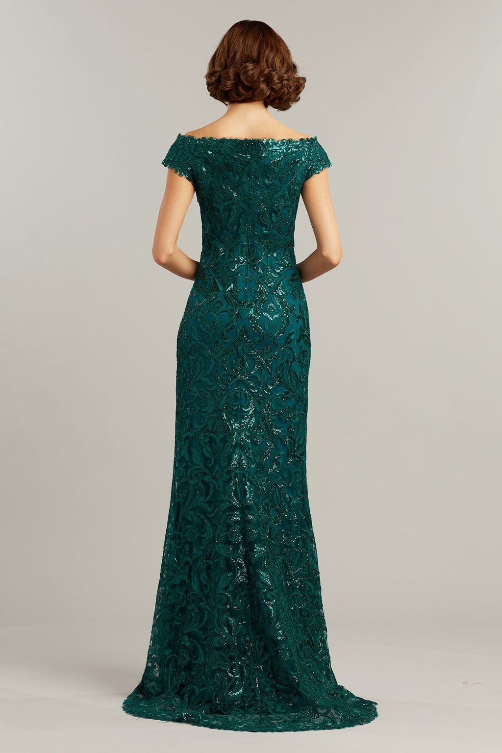 Aleida Sequin-Embroidered Gown