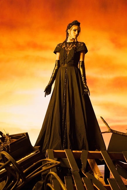 Mariora Plunging Illusion Dress