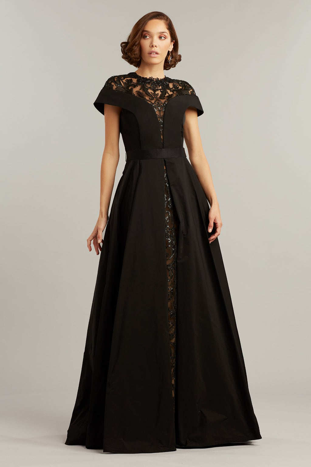 Mariora Plunging Illusion Dress