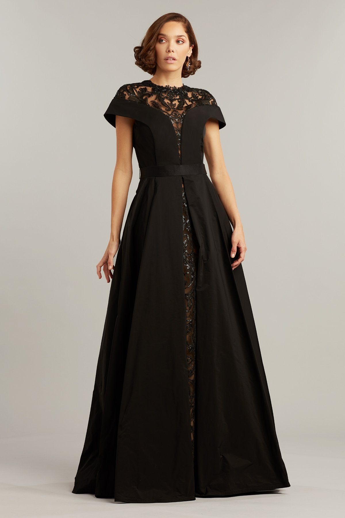 Mariora Plunging Illusion Dress
